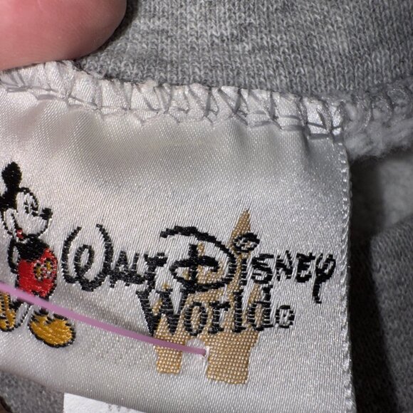 3 for $9 Disney Gray Sweatshirt Heavy with Green Micky Logo S 100% Cotton - Picture 6 of 6